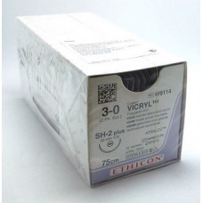 Шовный материал Vicryl фиолетовый (3/0) W9114, 12 шт.