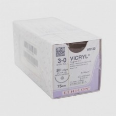 Шовный материал Vicryl фиолетовый (3/0) W9120, 12 шт.