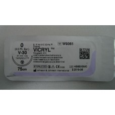 Шовный материал Vicryl фиолетовый (0/0) W9361, 12 шт.