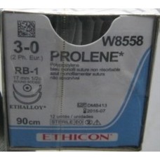 Шовный материал Prolene синий (3/0) W8558, 12 шт.