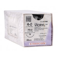 Шовный материал Vicryl фиолетовый (4/0) W9386, 12 шт.