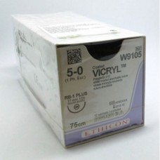 Шовный материал Vicryl фиолетовый (5/0) W9105, 12 шт.