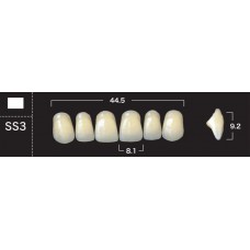 Зубы акриловые двухслойные GLORIA New Ace, фронтальные верхние, фасон SS3