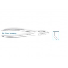 Щипцы для удаления зубов верхние, корневые Байонеты, с анатомической ручкой, арт. 12-51